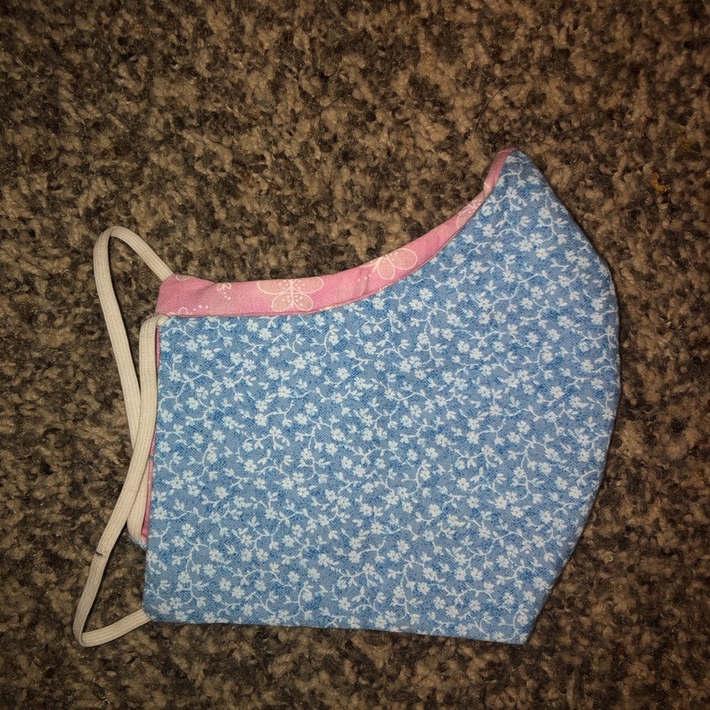 Floral reversible butterfly mask